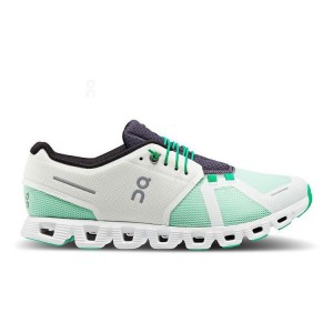 Men's On Running Cloud 5 Push Sneakers White / Green | UAE_ON8778