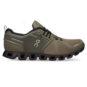 Men's On Running Cloud 5 Waterproof Sneakers Olive | UAE_ON8806
