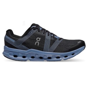 Men's On Running Cloudgo Wide Road Running Shoes Black / Blue | UAE_ON8271