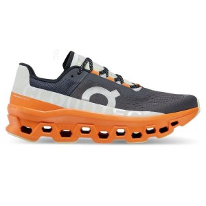Men's On Running Cloudmonster Road Running Shoes Grey / Orange | UAE_ON8872