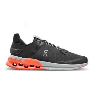 Men's On Running Cloudnova Flux Sneakers Black / Orange | UAE_ON8331