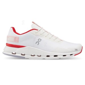 Men's On Running Cloudnova Form Sneakers White / Red | UAE_ON8571