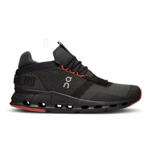 Men's On Running Cloudnova Sneakers Black / Orange | UAE_ON8143