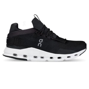 Men's On Running Cloudnova Sneakers Black / White | UAE_ON8158