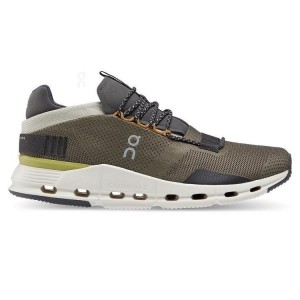 Men's On Running Cloudnova Sneakers Olive | UAE_ON8451