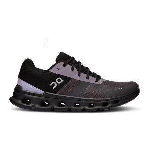 Men's On Running Cloudrunner Road Running Shoes Black / Purple | UAE_ON8845