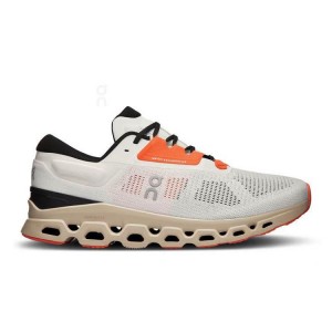 Men's On Running Cloudstratus 3 Road Running Shoes Beige | UAE_ON8851