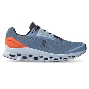 Men's On Running Cloudstratus Road Running Shoes Blue | UAE_ON8337