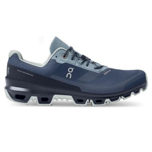 Men's On Running Cloudventure Waterproof Trail Running Shoes Navy | UAE_ON8459