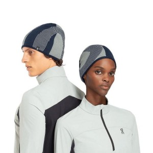 Men's On Running Explorer Merino Beanie Navy | UAE_ON9065