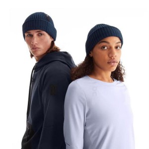 Men's On Running Studio Beanie Navy | UAE_ON8941