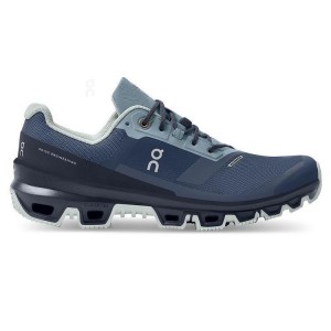 Women's On Running Cloudventure Waterproof Trail Running Shoes Navy | UAE_ON8660